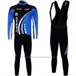 2011 Cycling Jersey Giant Black and Blue Long Sleeve and Bib Tight